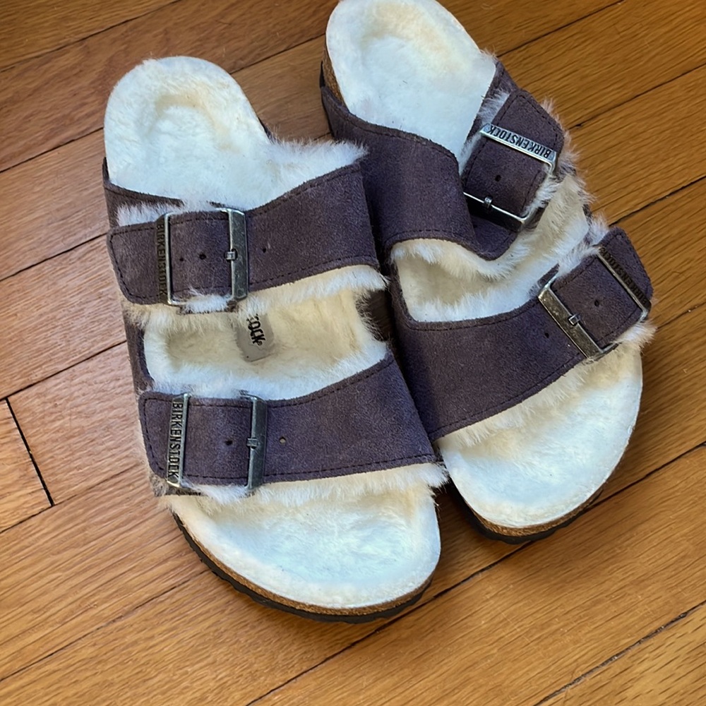 Birkenstock NEW mauve shearling Arizona size 37